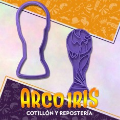 Cortante Cookies Copa Mundial 9 Cm - Plastico Violeta Mundial
