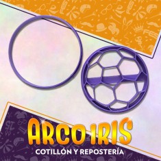 Cortante Cookies Pelota Futbol Grande - Plastico Violeta Mundial