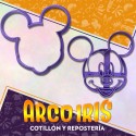 Cortante Cookies Cabeza Mickey - 9 Cm -plastico Violeta