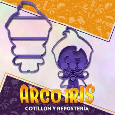 Cortante Cookies Payaso Plin Plin - 11 Cm -plastico Violeta