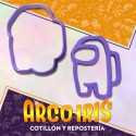 Cortante Cookies Among Us - 9 Cm -plastico Violeta