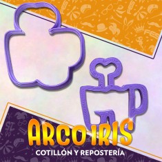 Cortante Cookies Among Us Muerto - 9 Cm Plastico Violeta