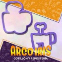 Cortante Cookies Among Us Muerto - 9 Cm Plastico Violeta
