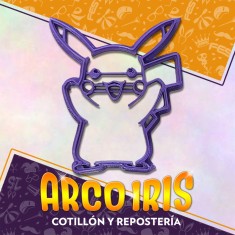 Cortante Cookies Pikachu - Plastico Violeta Pokemon