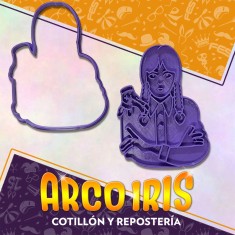 Cortante Cookies Merlina Dedos- Plastico Violeta