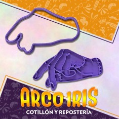 Cortante Cookies Dedos Chasquidos- Plastico Violeta