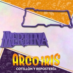 Cortante Cookies Logo Merlina- Plastico Violeta