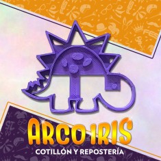 Cortante Cookies Dino Picos- Plastico Violeta