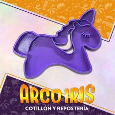 Cortante Cookies Unicornio 9 Cm Plastico Violeta