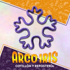 Cortante Cookies Copo De Nieve Chico - 5 Cm Plastico Violeta