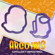 Cortante Cookies Among Us Fantasma- 9 Cm -plastico Violeta