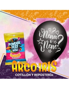 Pinata Set Revelacion De Genero Xu - Nena Incluye Polvo Holi Rosa Globox