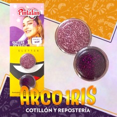 Maquillaje Pasta Glitter 4 Gr X 2 - Rosa/violeta Pintafan