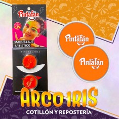 Maquillaje Pasta Fluo Naranja 2g X 2 Artistico Halloween Pintafan