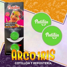 Maquillaje Pasta Fluo Verde 2g X 2 Artistico Halloween Pintafan