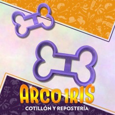 Cortante Cookies Set Hueso X 2 - Plastico Violeta