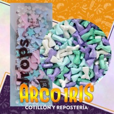 Drops X 30 Gr - Cola De Sirena Estrellas-perlas Rosa-celeste Gotitas Pastelar Pascua