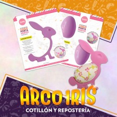 Placas Set Conejo Porta Huevo X 2 - Cristal Grande Pascua Parpen