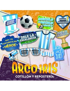 Foto Booth Argentina - Props Set Para Fotos Divertidas Photo Drops Gold Mundo