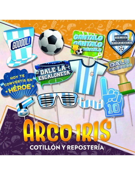 Foto Booth Argentina - Props Set Para Fotos Divertidas Photo Drops Gold Mundo