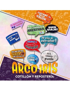 Foto Booth Despedida De Viaje - Props Set Para Fotos Divertidas Photo Drops Gold Mundo