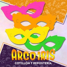 Antifaz Fluor X 8 - Gold Mundo