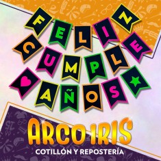 Fluor Linea Banderin Rectangular Xu - Gold Mundo