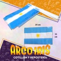 Bandera 15 X 25 Cm - Con Sol X 25 Patrio Mundial Argentina