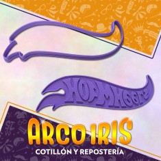 Cortante Cookies Logo Hotwheels - Plastico -