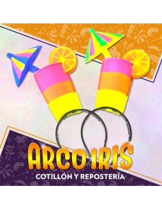 Vincha Plastica Trago X 6 - Fluo Gape