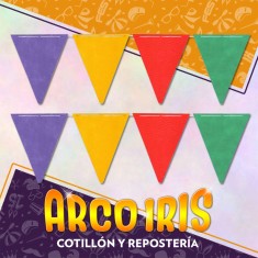 Banderin Triangular Fiselina 3 Mt Multicolor Patrio Rondi