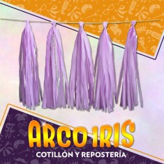 Guirnalda Borlas De Papel Xu - Pastel/lisos Varios Colores Monocolor O Multicolor Rondi