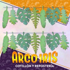 Guirnalda Hojas Decorativas Grandes Xu - Primavera Rood Of Leaves Rondi