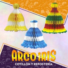 Guirnalda Campana Chica X 2 - 15 Cm Patrio Navidad Mundial Rondi