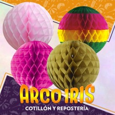 Guirnalda Redonda Gigante Xu - 33 Cm Lisa/multiclor Navidad Rondi