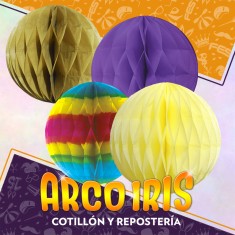 Guirnalda Redonda Mediana Xu - 18 Cm Golden/pastel/lisas Navidad Rondi