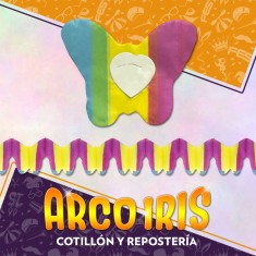 Guirnalda Mariposa Chica X 3 - Multicolor Primavera Rondi