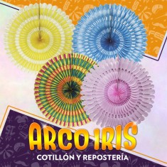 Guirnalda Medallon Mediano X 2 - Pastel/ Multicolor Rondi