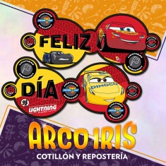 Cars Banderin Feliz Cumpleanos Xu - Articulado