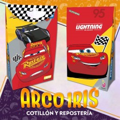 Cars Bolsa Caramelera Con Cierre X 8 - De Papel Con Glitter Y Cierre