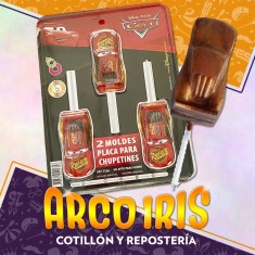 Cars Placas Chupetin X 2 Moldes - Blister Pascua