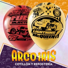 Cars Globos Premium X 6 Latex 12 Impresion Total