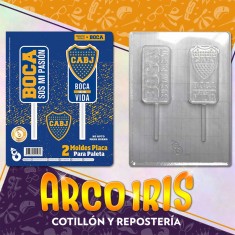 Boca Placas Paleta X 2 Moldes - Blister Pascua Equipos Futbol