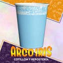 Vaso Pastel Celeste 8 Onzas X 8 - Polipapel Festcopack