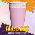 Vaso Pastel Rosa 8 Onzas X 8 - Polipapel Festcopack