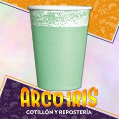 Vaso Pastel Verde 8 Onzas X 8 - Polipapel Festcopack