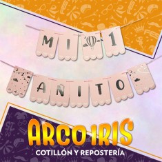 Banderin 1 Anito Xu - Rosa Gold Mundo