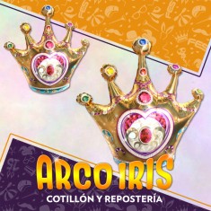 Mylar 30 Corona Dorada Metal Xu - 76 Cm Globo Metalizado Papel