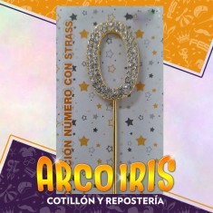 Pinche Metal Numero 0 Con Strass Xu - Party Store