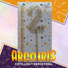 Pinche Metal Numero 2 Con Strass Xu - Party Store